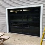 Dark Bronze Aluminum Full View Garage Door